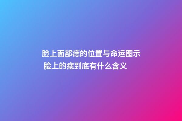 脸上面部痣的位置与命运图示 脸上的痣到底有什么含义